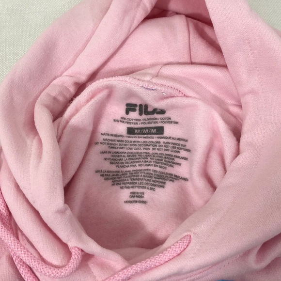 FILA Pink Hoodie Unisex Size medium new - Picture 6 of 7